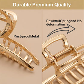 LUKACY 4 Inch Claw Clip in use securing thick hair