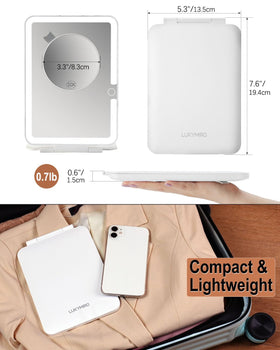 LUKYMIRO Travel Makeup Mirror side view showing compact design