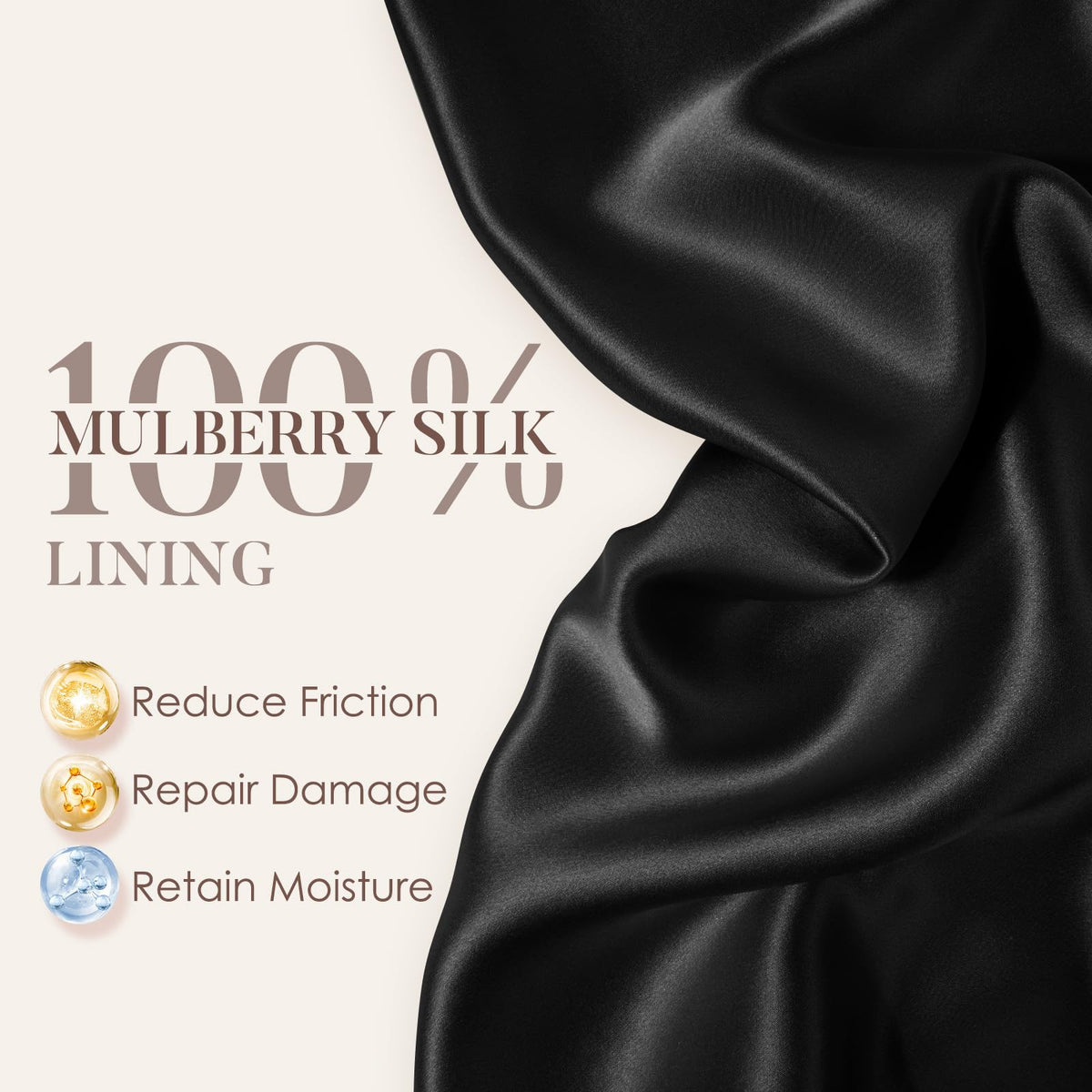 LULUSILK Mulberry Silk Sleep Cap adjustable strap detail