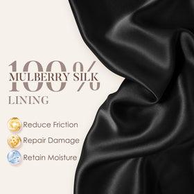 LULUSILK Mulberry Silk Sleep Cap adjustable strap detail