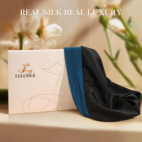 LULUSILK Mulberry Silk Sleep Cap back view