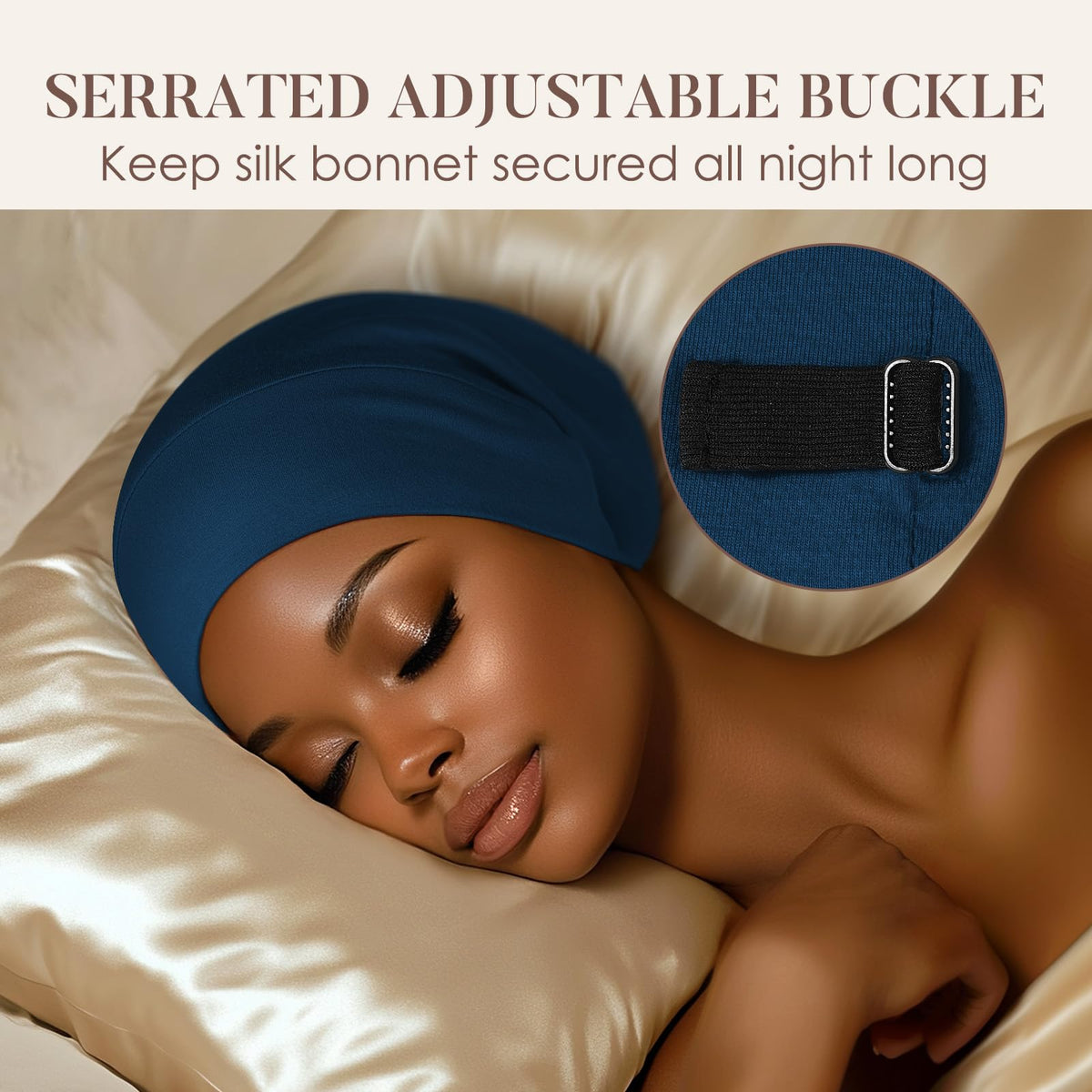 LULUSILK Mulberry Silk Sleep Cap packaging in gift box