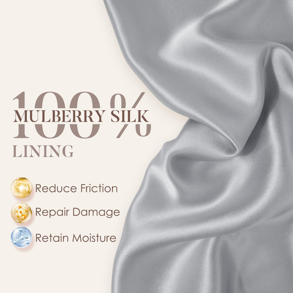 LULUSILK silk sleep cap adjustable strap close-up