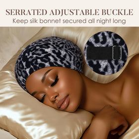 LULUSILK Silk Sleep Cap side view with smooth silk texture