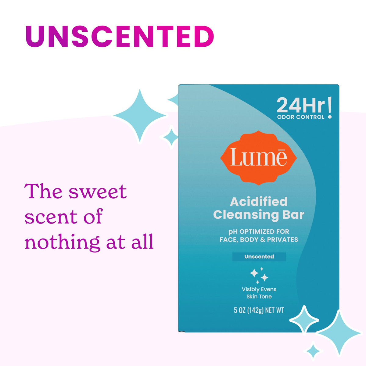 Lume Acidified Body Cleansing Bar packaging details