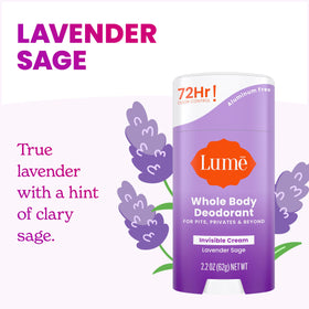 Lume Deodorant Cream Stick Lavender Sage cream texture