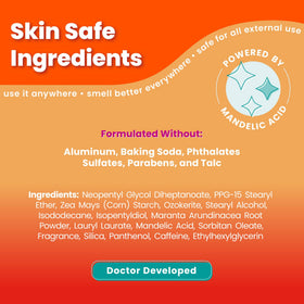 Lume deodorant stick packaging with Clean Tangerine scent