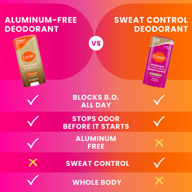 Lume deodorant stick showing ingredients list