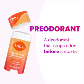 Lume deodorant with citrus fruits for Clean Tangerine scent