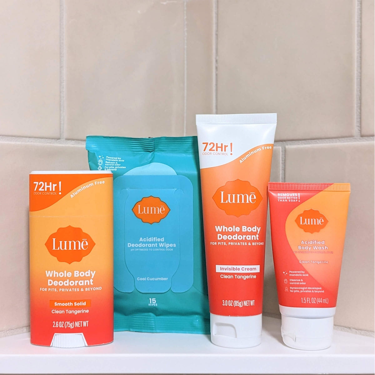 Lume Invisible Cream Tube Deodorant in Clean Tangerine