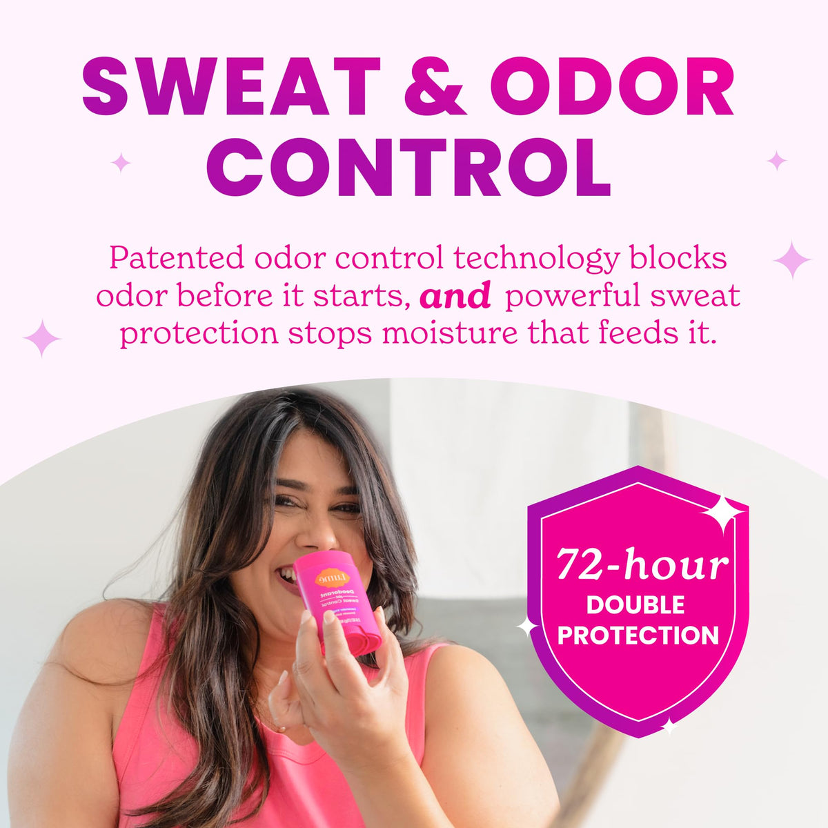 Lume Sweat Control Deodorant Solid Stick back view packaging