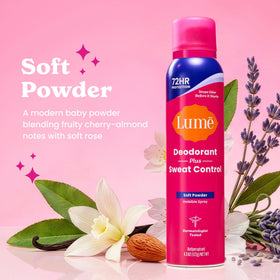 Lume Sweat Control Deodorant Spray packaging side view