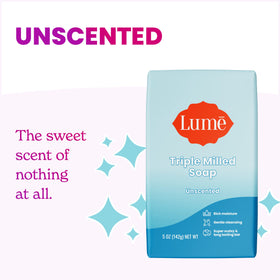 Lume Triple Milled Bar Soap 5 oz side view