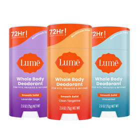Lume Whole Body Deodorant 3 Pack Clean Tangerine front view