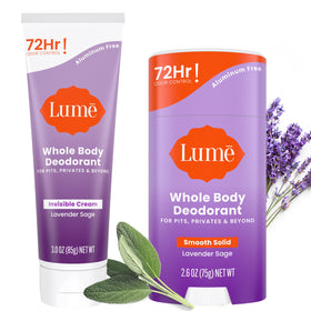 Lume Whole Body Deodorant 3oz tube front view with lavender scent