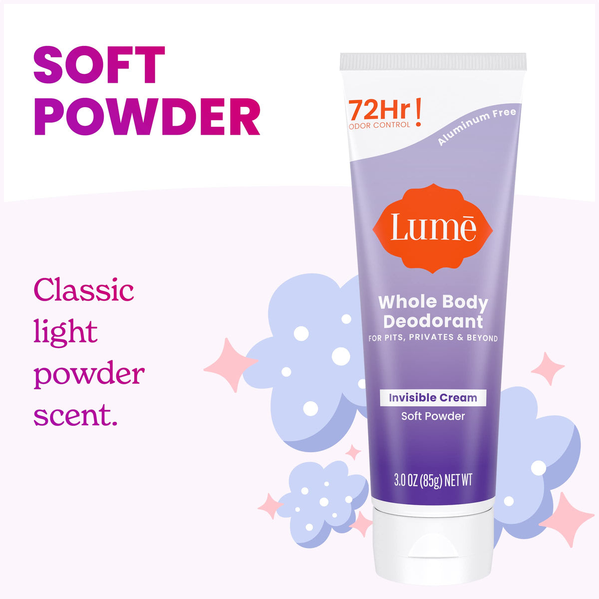 Lume Whole Body Deodorant Cream Tube 3 oz in a lifestyle setting