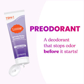 Lume Whole Body Deodorant Cream Tube packaging details