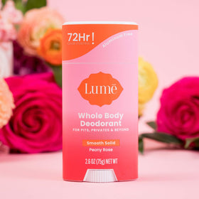 Lume Whole Body Deodorant Peony Rose lifestyle setting