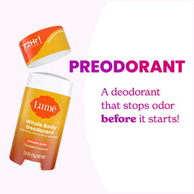 Lume Whole Body Deodorant Solid Stick 2.6 oz in lifestyle setting