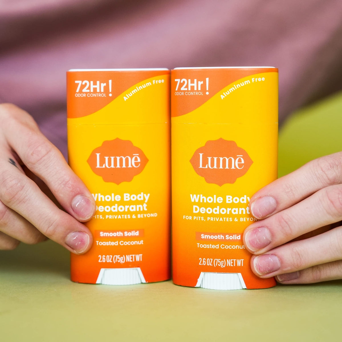 Lume Whole Body Deodorant Solid Stick 2.6 oz with ingredients list