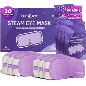 LumiDew Steam Eye Mask front view, individually wrapped