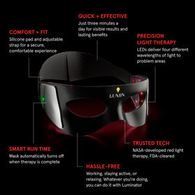 Lumin Luminator LED Eye Mask with USB-C charging cable