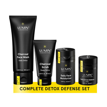 Lumin Skincare Kit for Men with face wash, scrub, and moisturiser