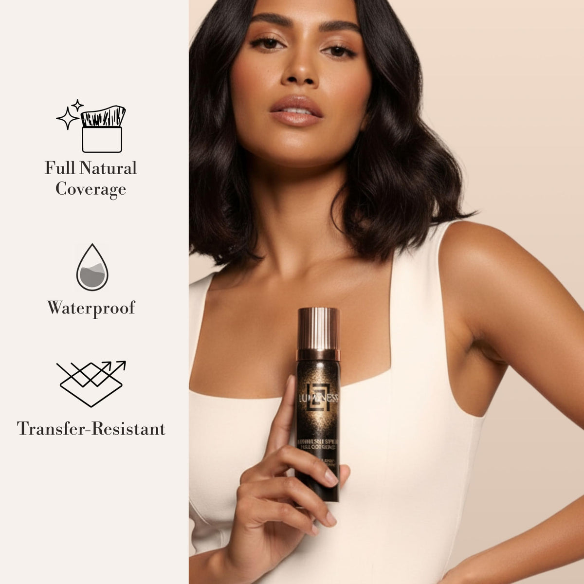 LUMINESS Airbrush Body Coverage can with kabuki brush