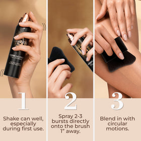 LUMINESS Airbrush Body Coverage in use at an event