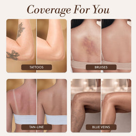 LUMINESS Airbrush Body Coverage showing various shades