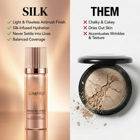 LUMINESS airbrush foundation texture on skin
