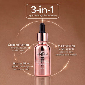 LUMINESS Liquid Mirage Foundation Medium application with brush
