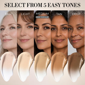 LUMINESS Liquid Mirage Foundation Medium texture on the skin