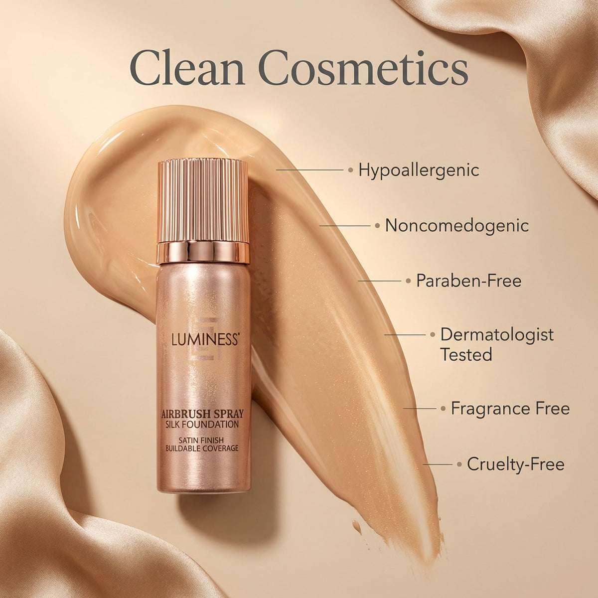 LUMINESS Silk Airbrush Spray Foundation bottle close-up