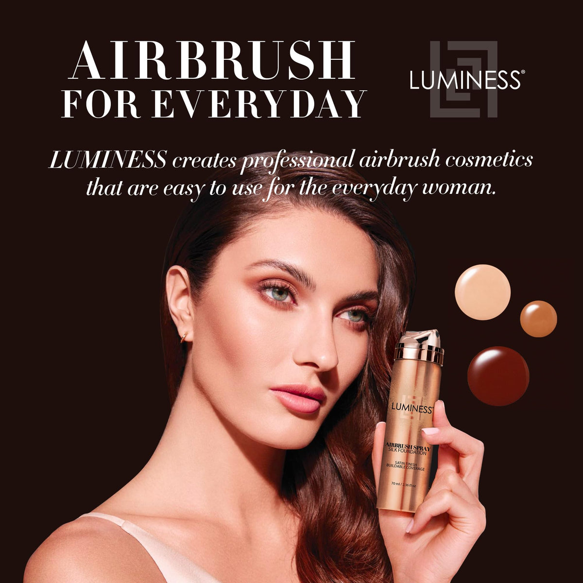 LUMINESS Silk Foundation application on skin