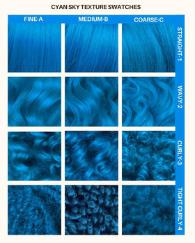 Lunar Tides Cyan Sky hair dye application on hair