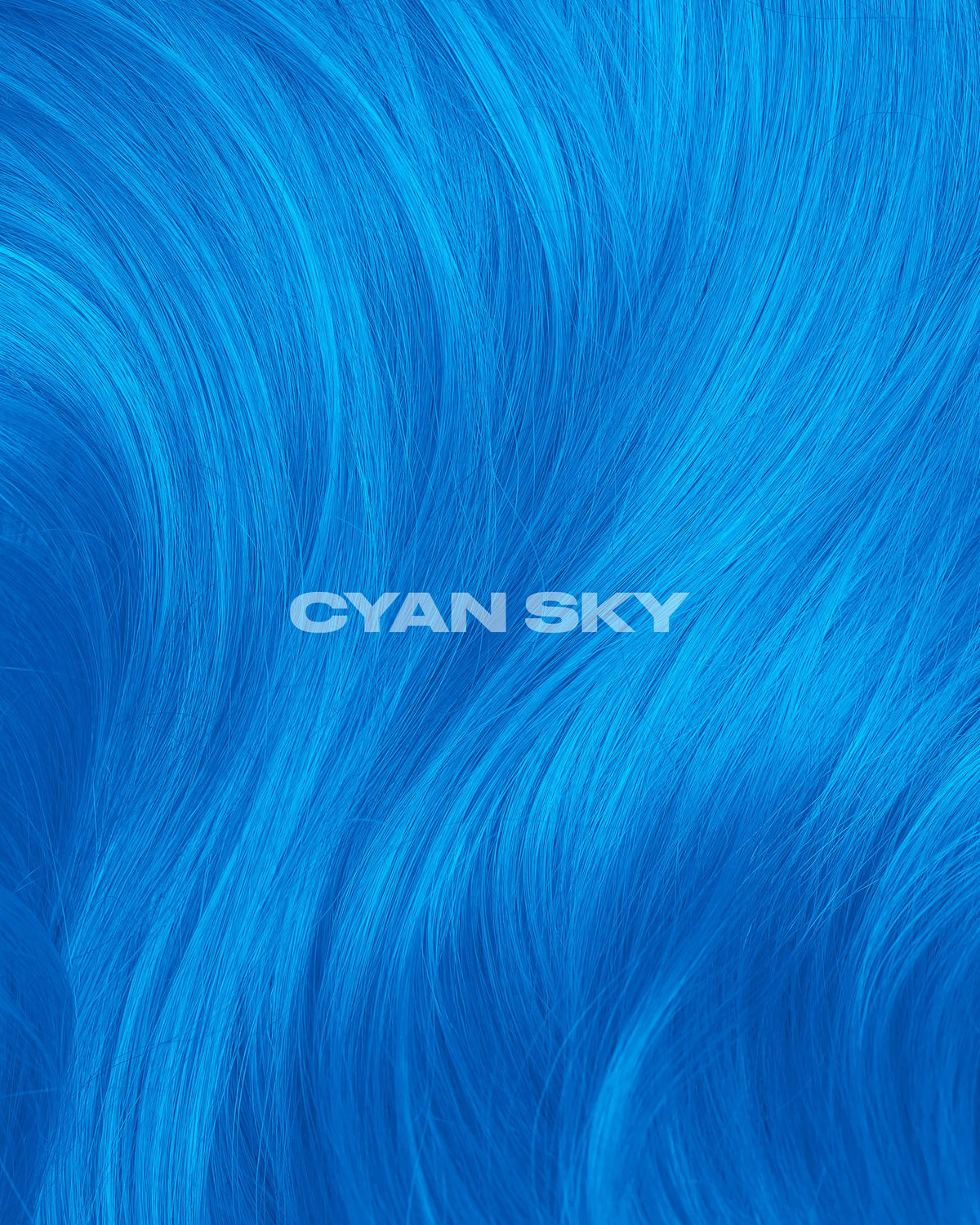 Lunar Tides Cyan Sky hair dye showing vibrant blue teal colour