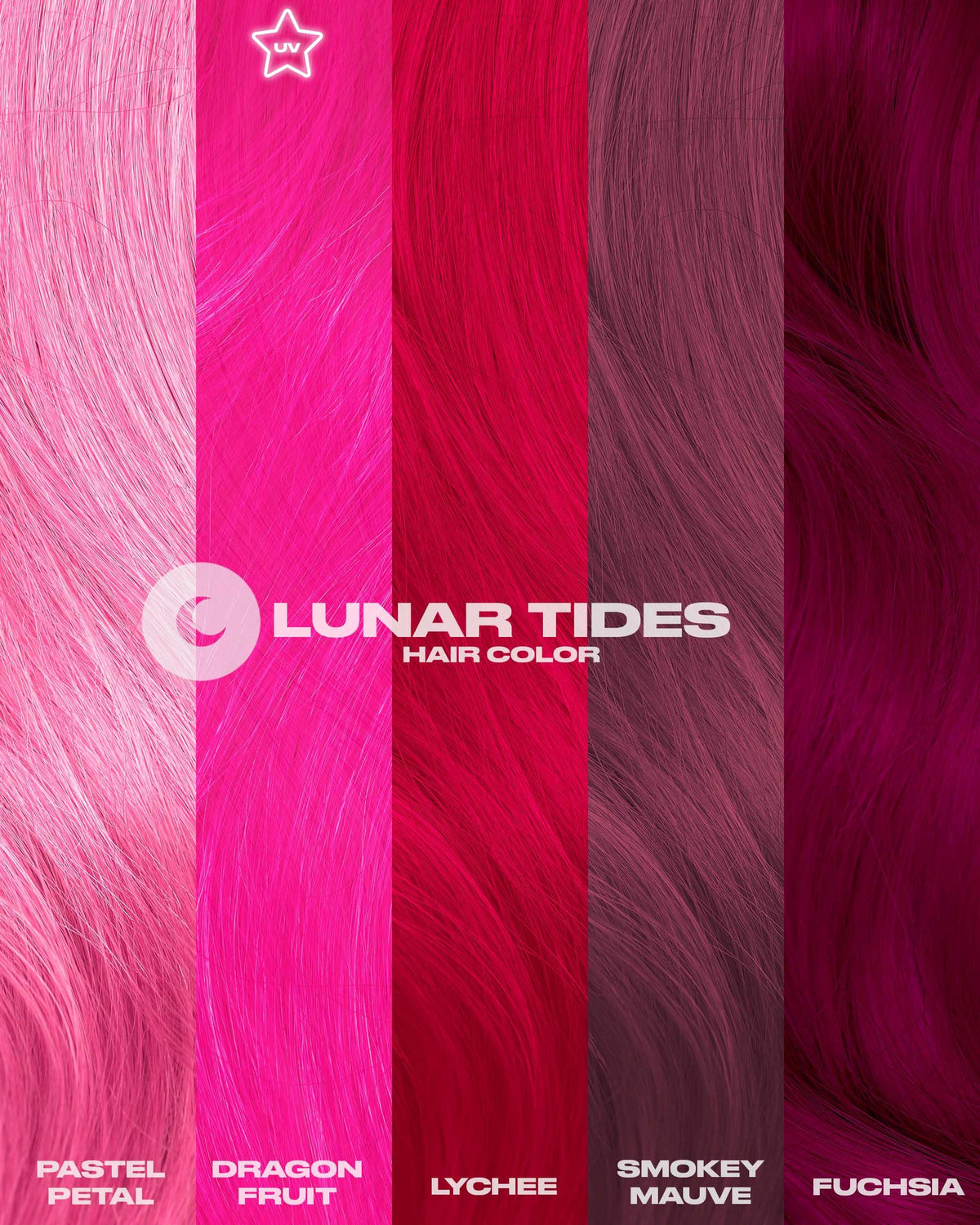 Lunar Tides Lychee hair dye texture close-up
