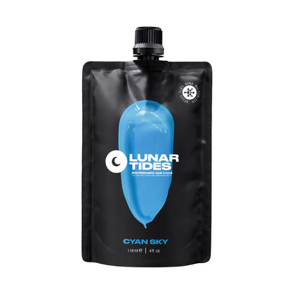 Lunar Tides Semi-Permanent Hair Color Cyan Sky 4 fl. oz. front view