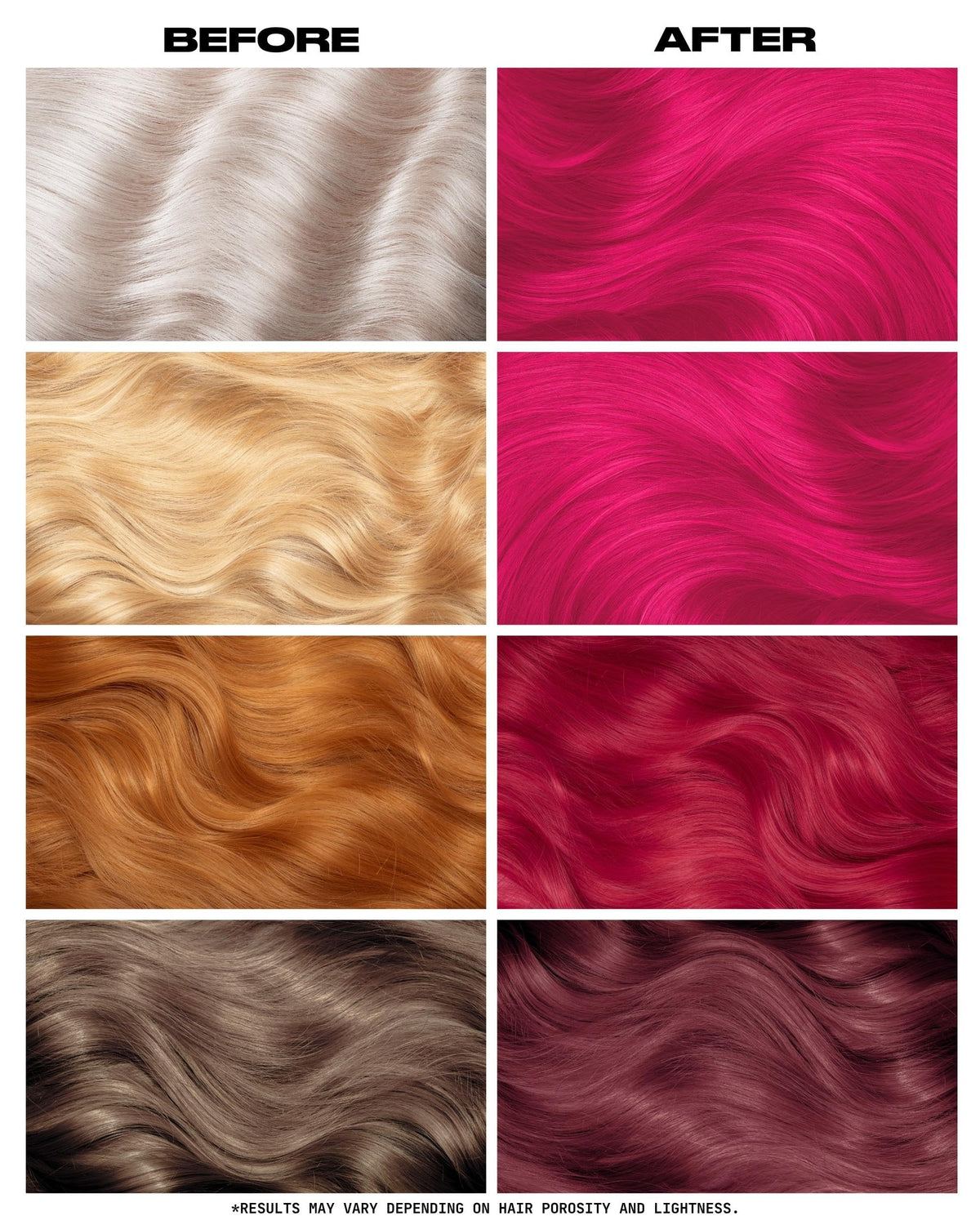 Lunar Tides Semi-Permanent Hair Color Lychee application process