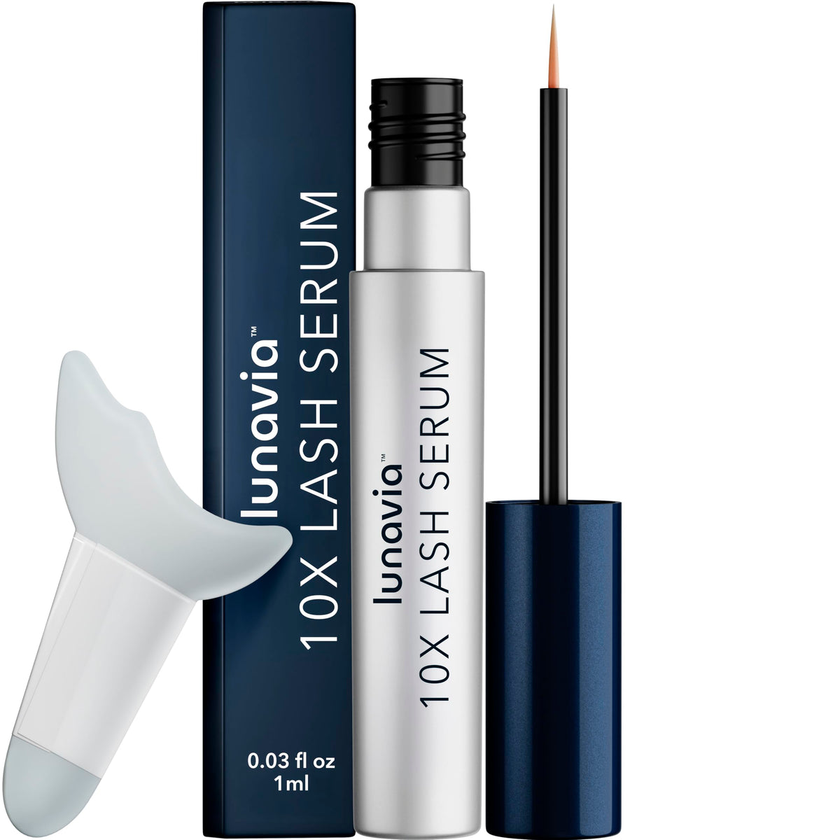 lunavia Eyelash Serum 50g front view with packaging