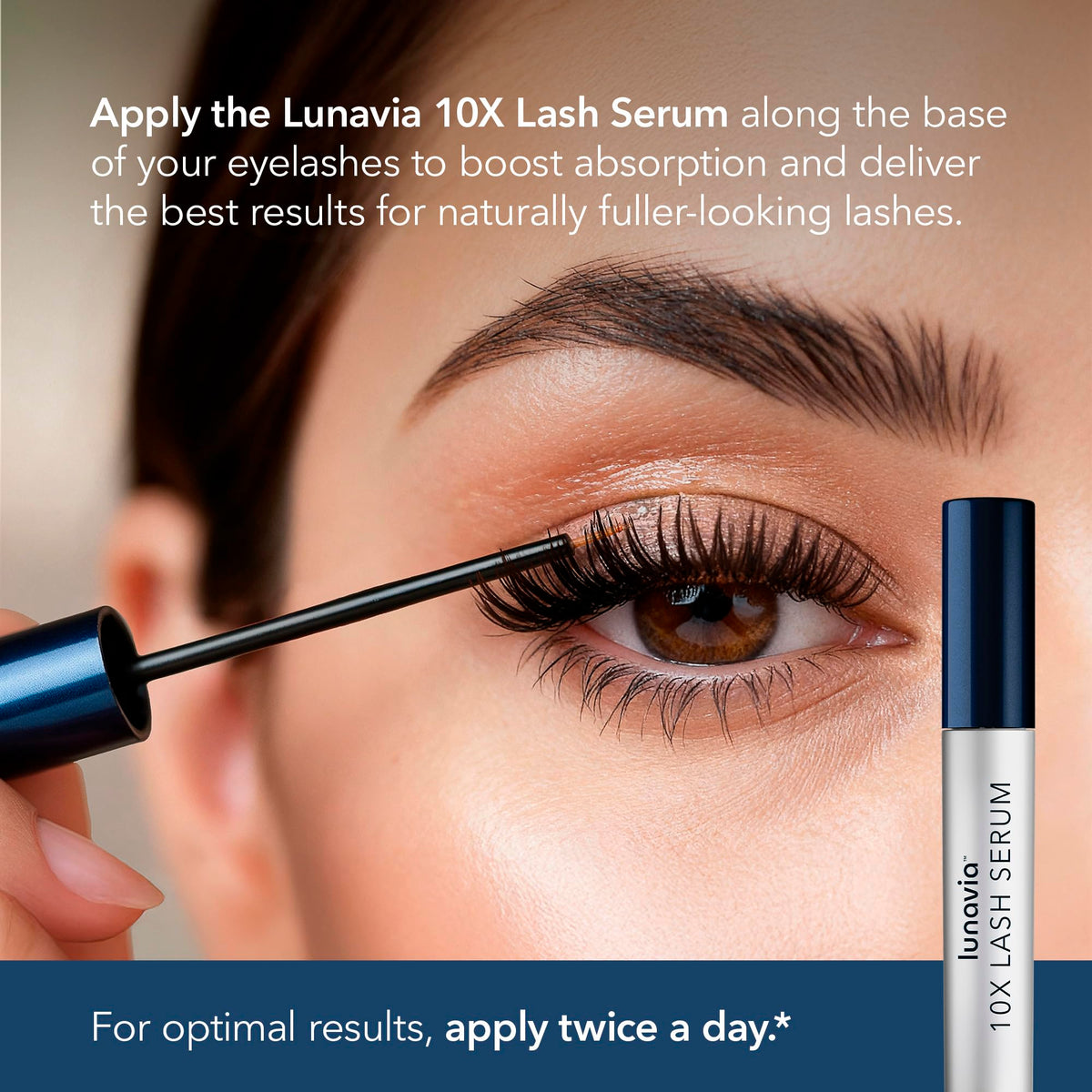 lunavia Eyelash Serum on a clean surface