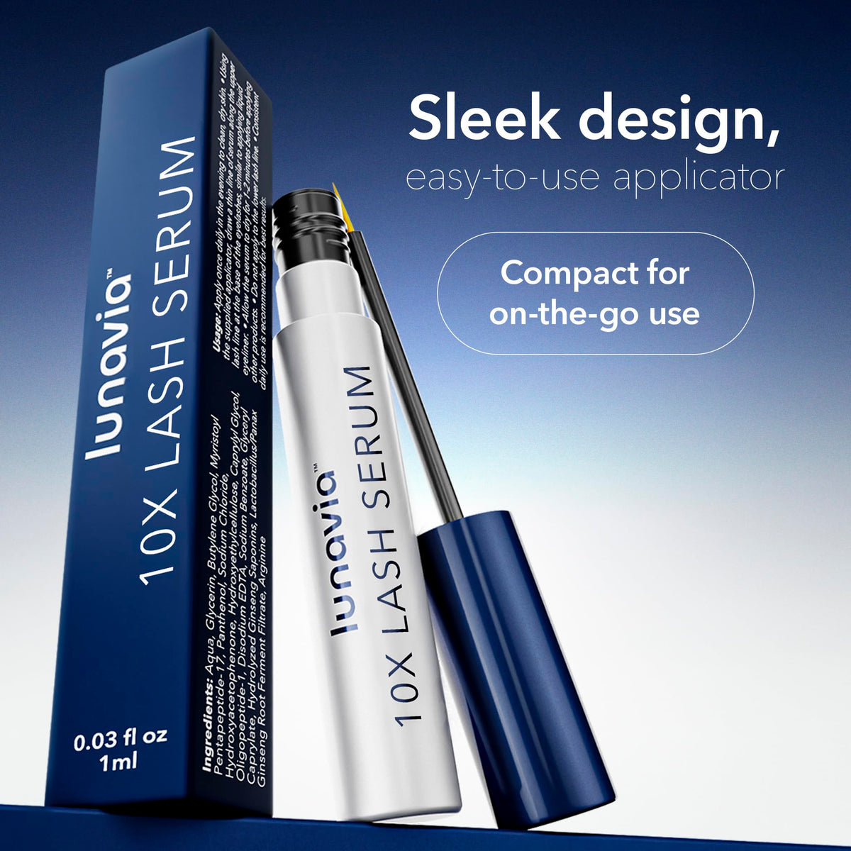 lunavia Eyelash Serum packaging details
