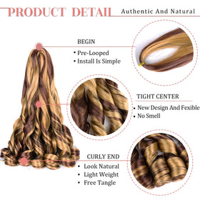 Luoyudu Curly Braiding Hair 8 packs P27/33 styling options