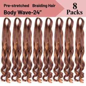 Luoyudu Curly Crochet Hair Extensions styled in Box Braids