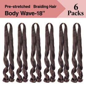 Luoyudu French Curl Braiding Hair 18 Inch styled in box braids