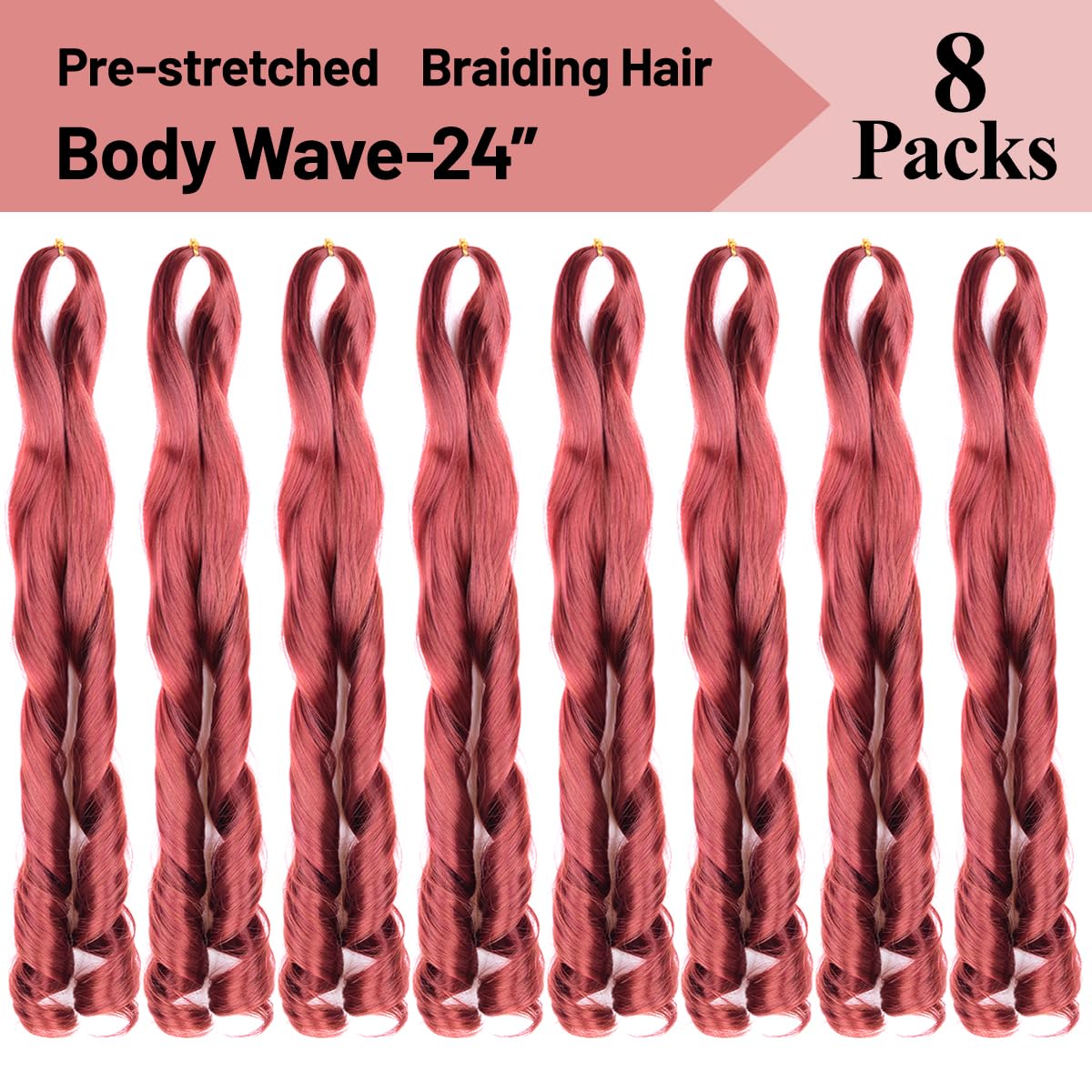 Luoyudu French Curl Braiding Hair 24inch close-up of texture