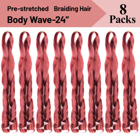 Luoyudu French Curl Braiding Hair 24inch close-up of texture