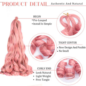 Luoyudu French Curl Braiding Hair loose wave texture close-up