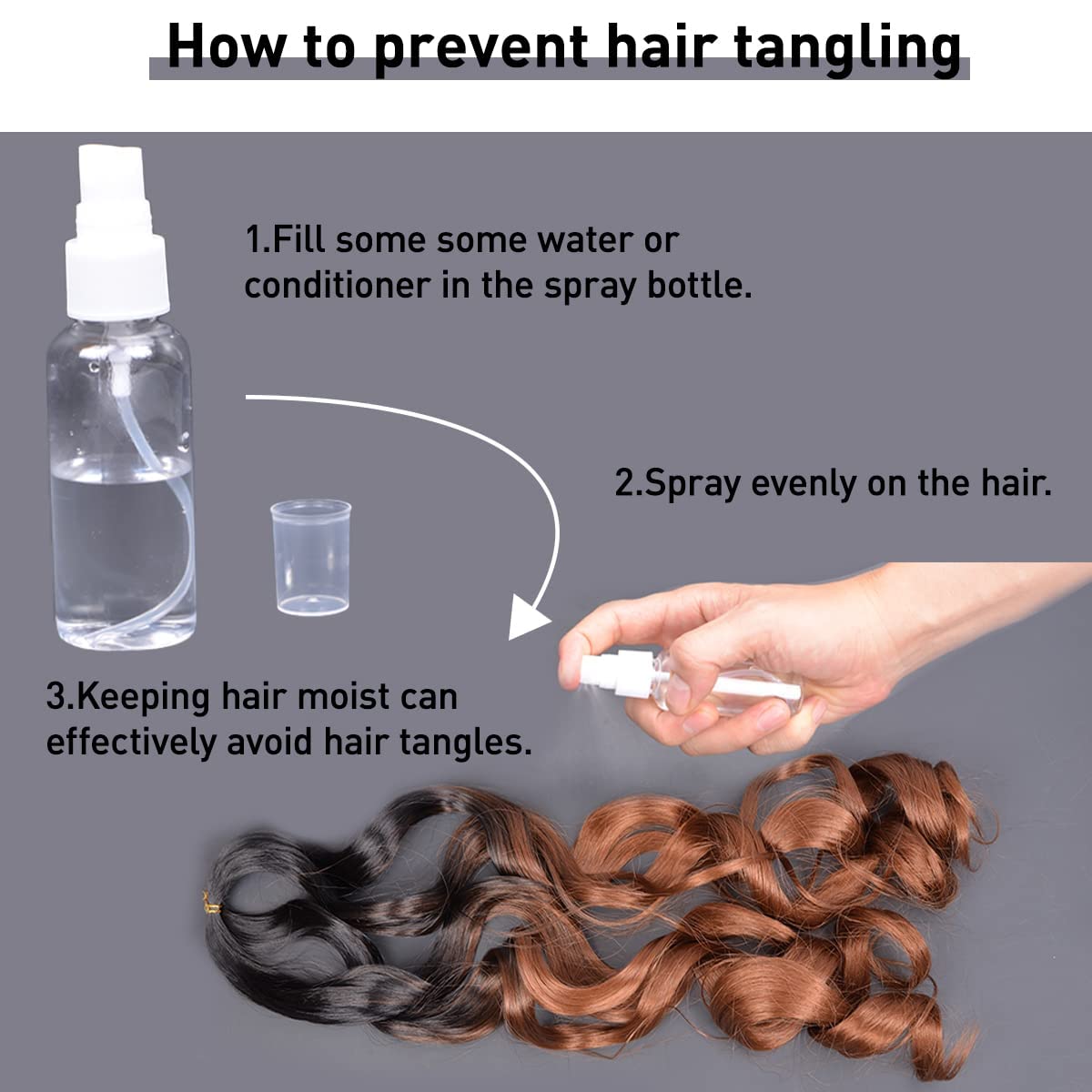 Luoyudu French Curl Braiding Hair styled in box braid